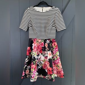Stripe and floral dress